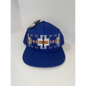 Oregon Trail Embroidered Blue Ball Cap Hat Flat Bill Snap-Back Nu Trendz - NWT